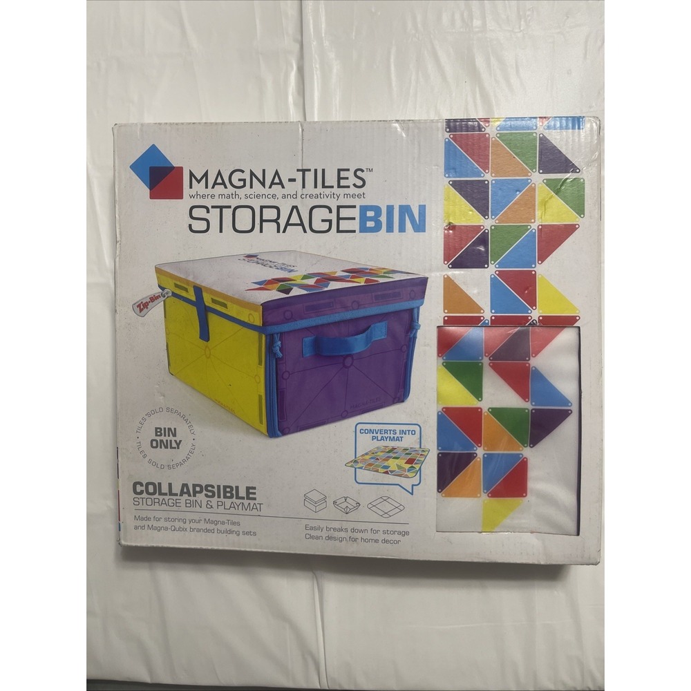 Magna-Tiles Storage Bin & Interactive Play-Mat Collapsible